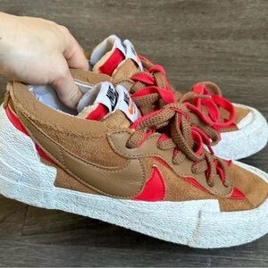 Nike Red and Brown High-Top Sneakers